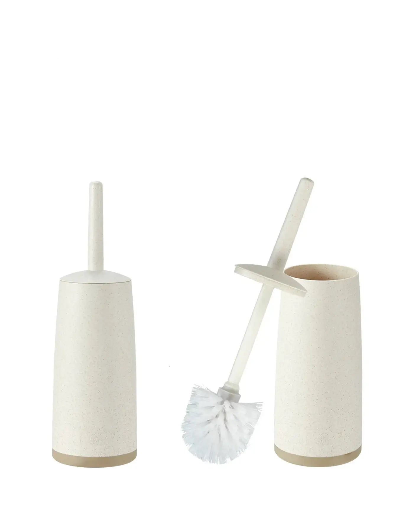 Beige toilet brush