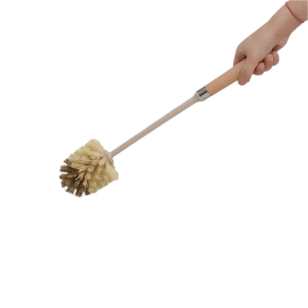 Wooden toilet brush