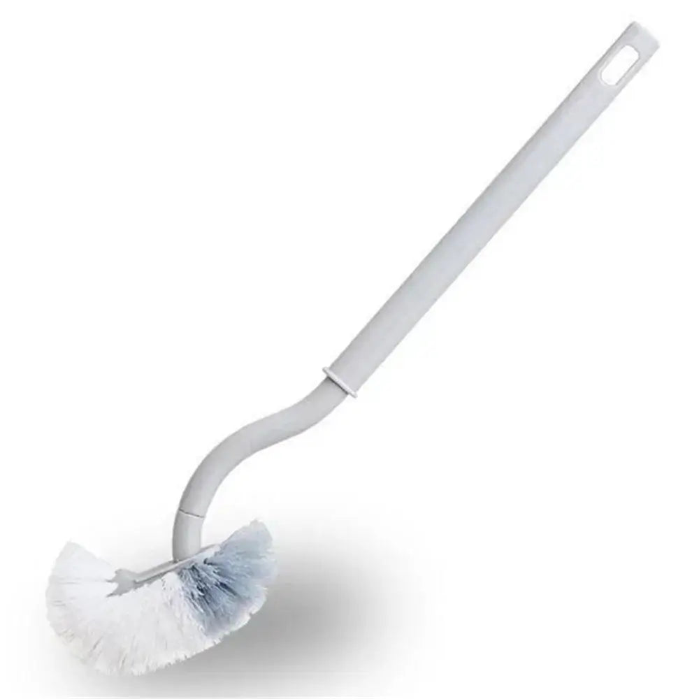 Curved toilet brush