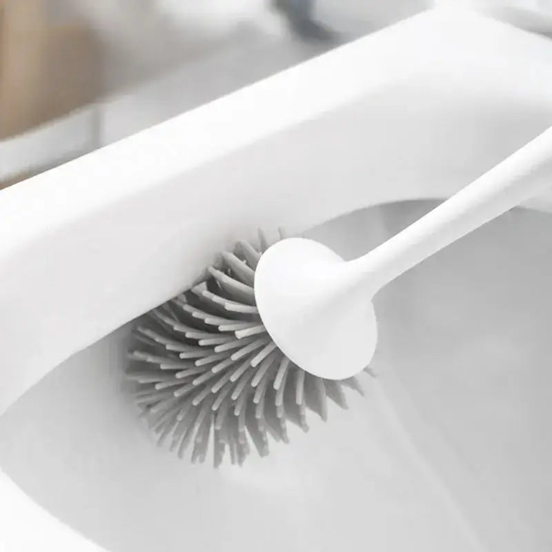 Grey toilet brush