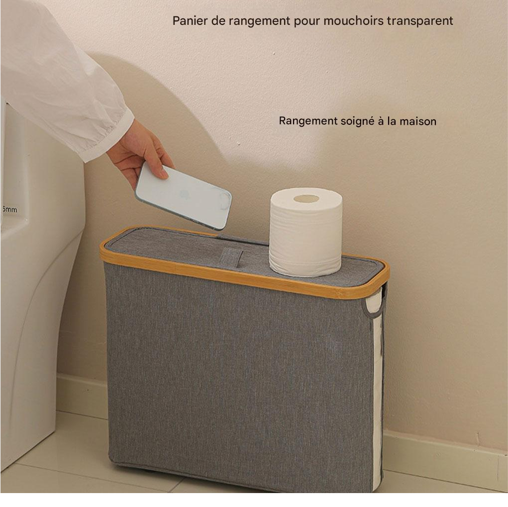 Panier papier toilette gris
