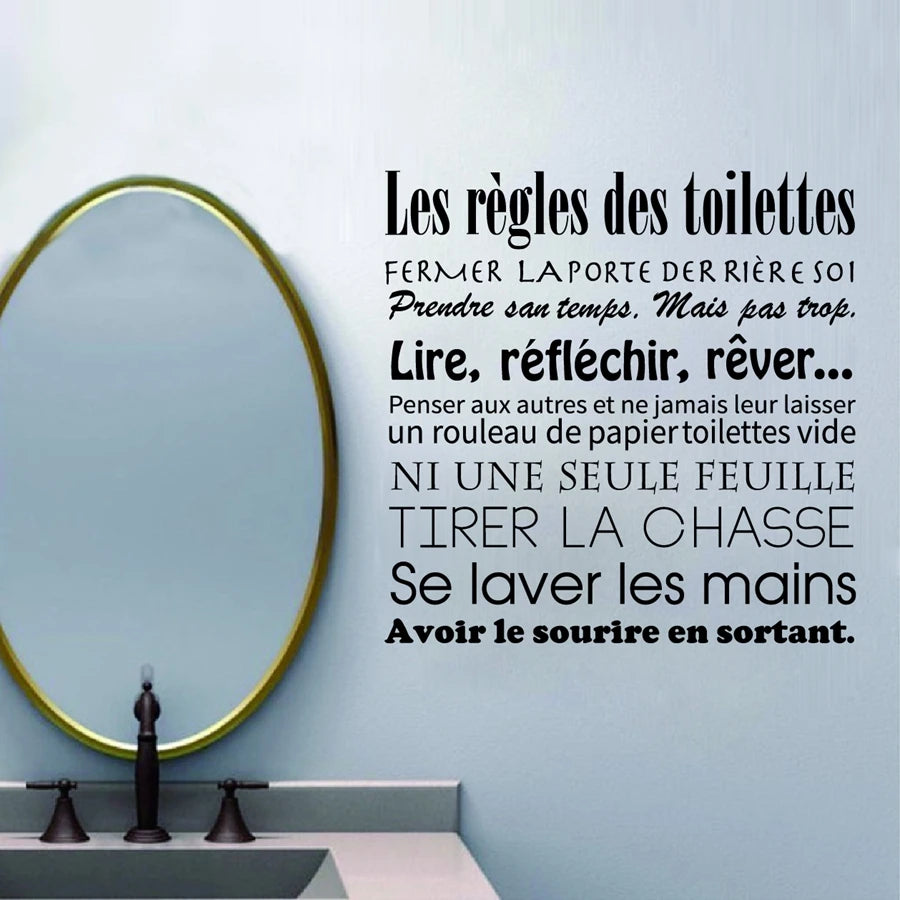 Sticker de toilette citation