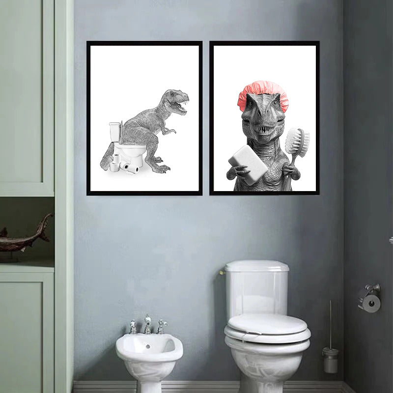 Tableaux de toilette dinosaures