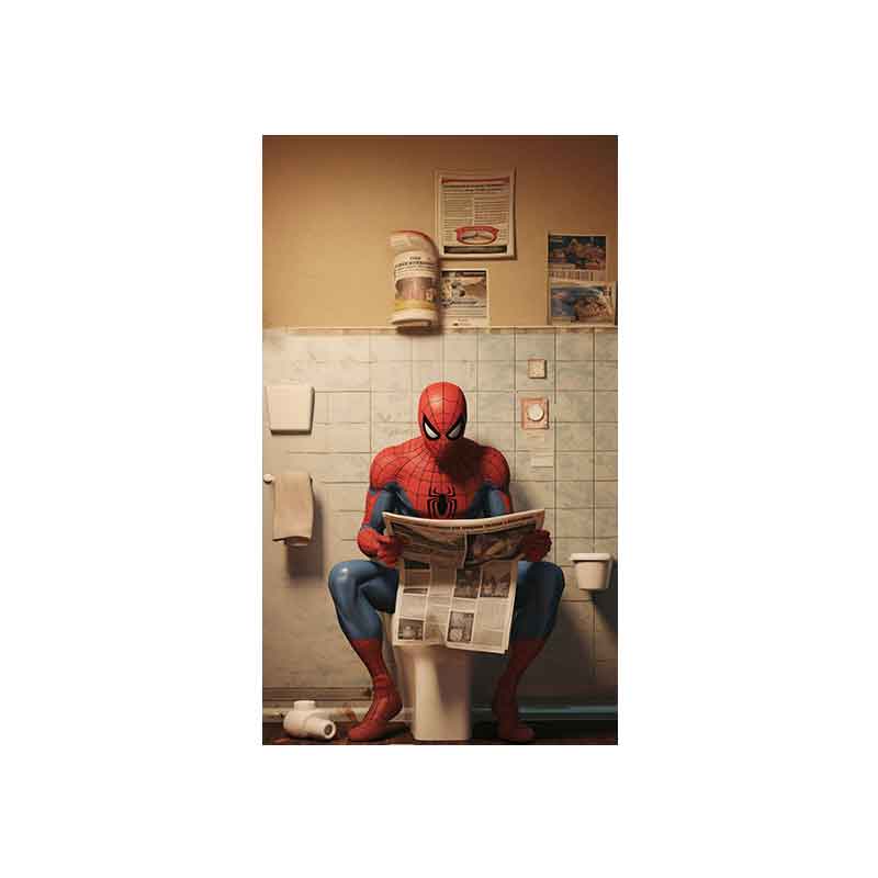 Tableau de toilettes Spider-Man
