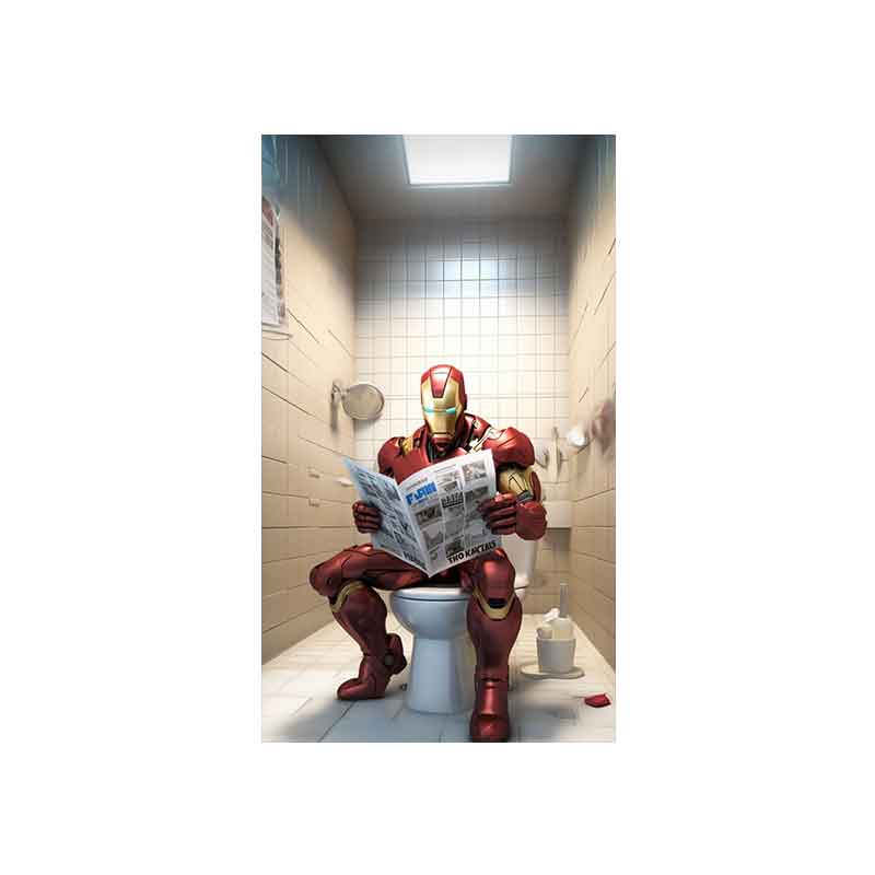 Tableau toilettes Iron Man