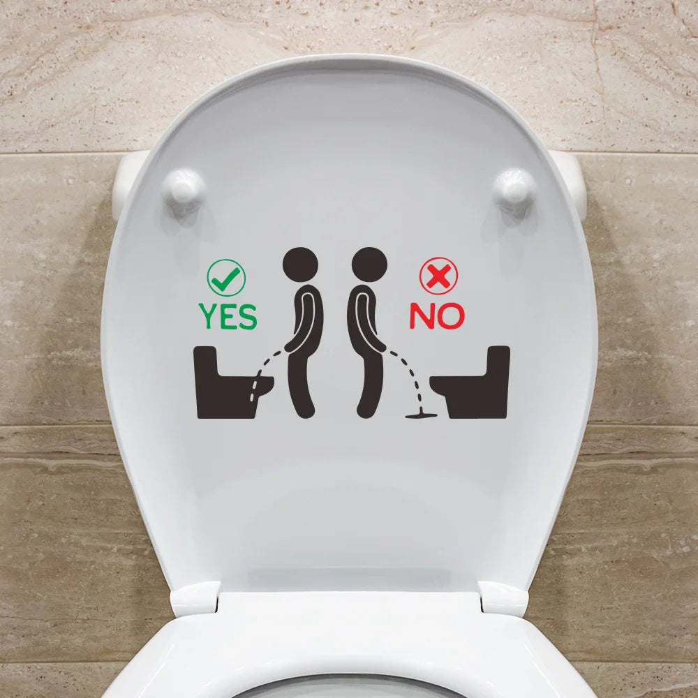 Sticker de toilette humour