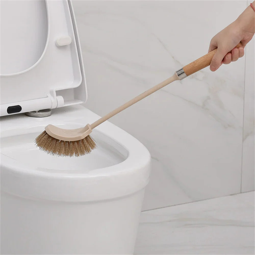 Wooden toilet brush