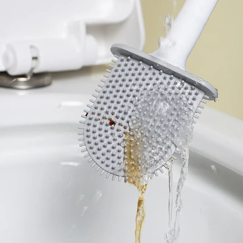 Flexible toilet brush