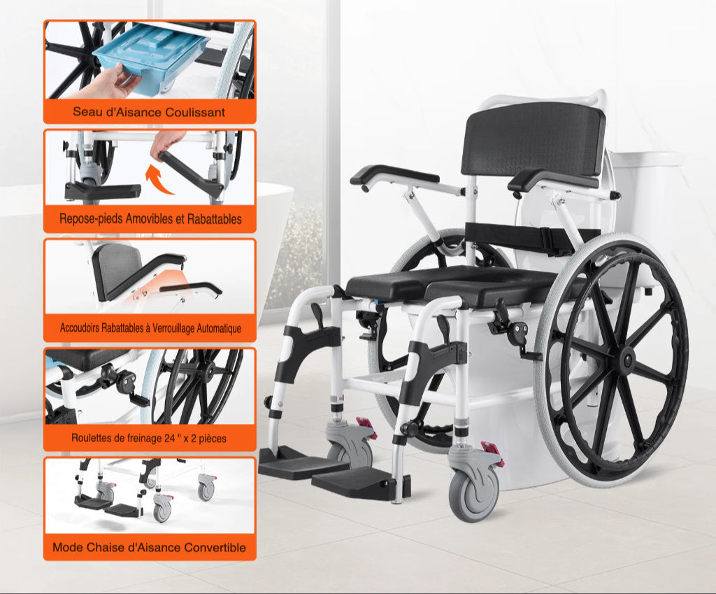 Fauteuil roulant de toilette