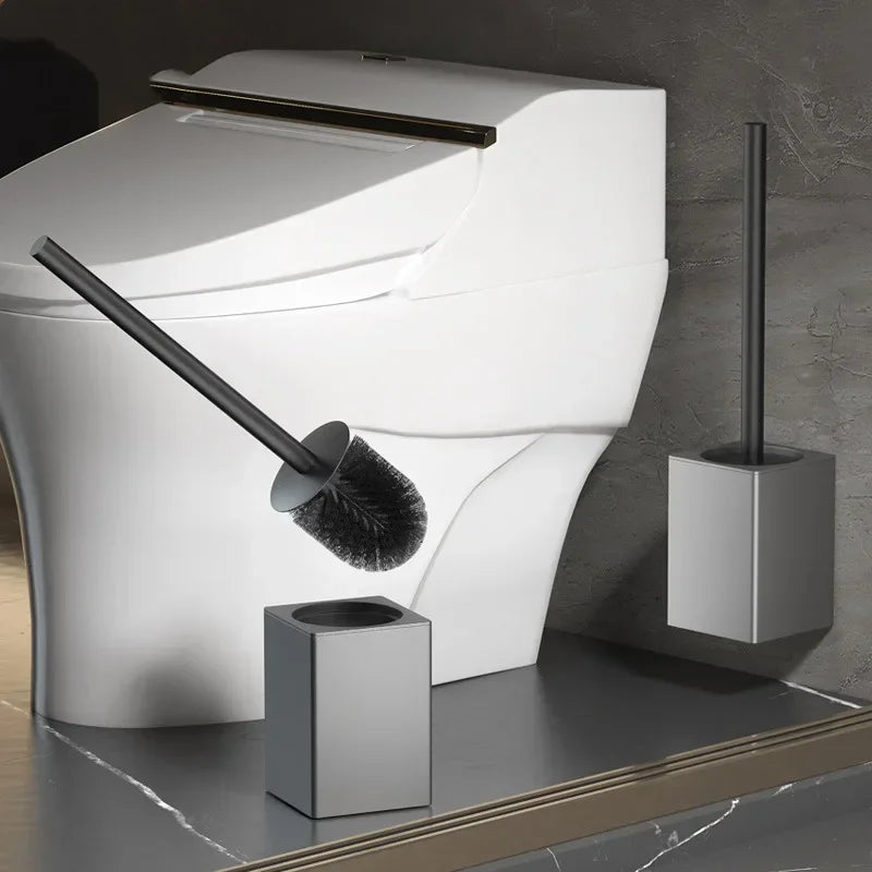 Aluminum toilet brush
