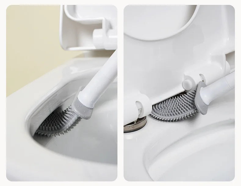 Flexible toilet brush