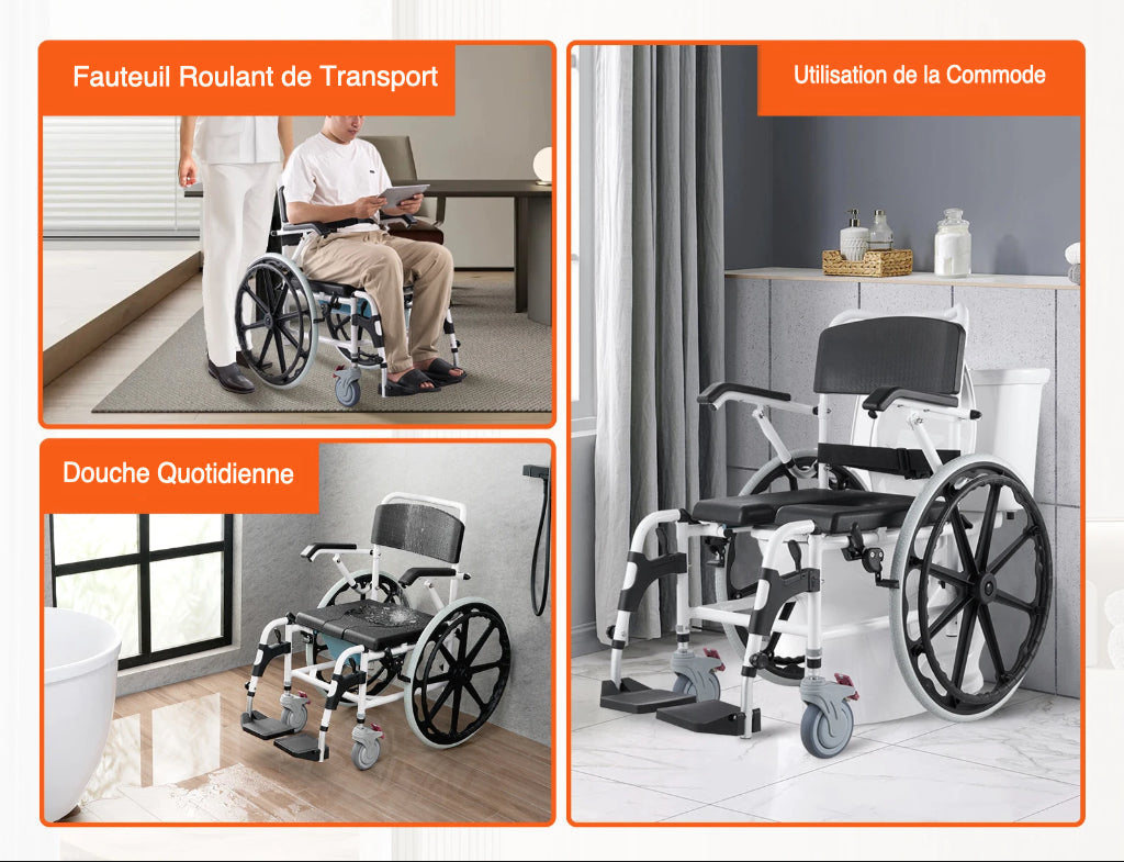 Fauteuil roulant de toilette