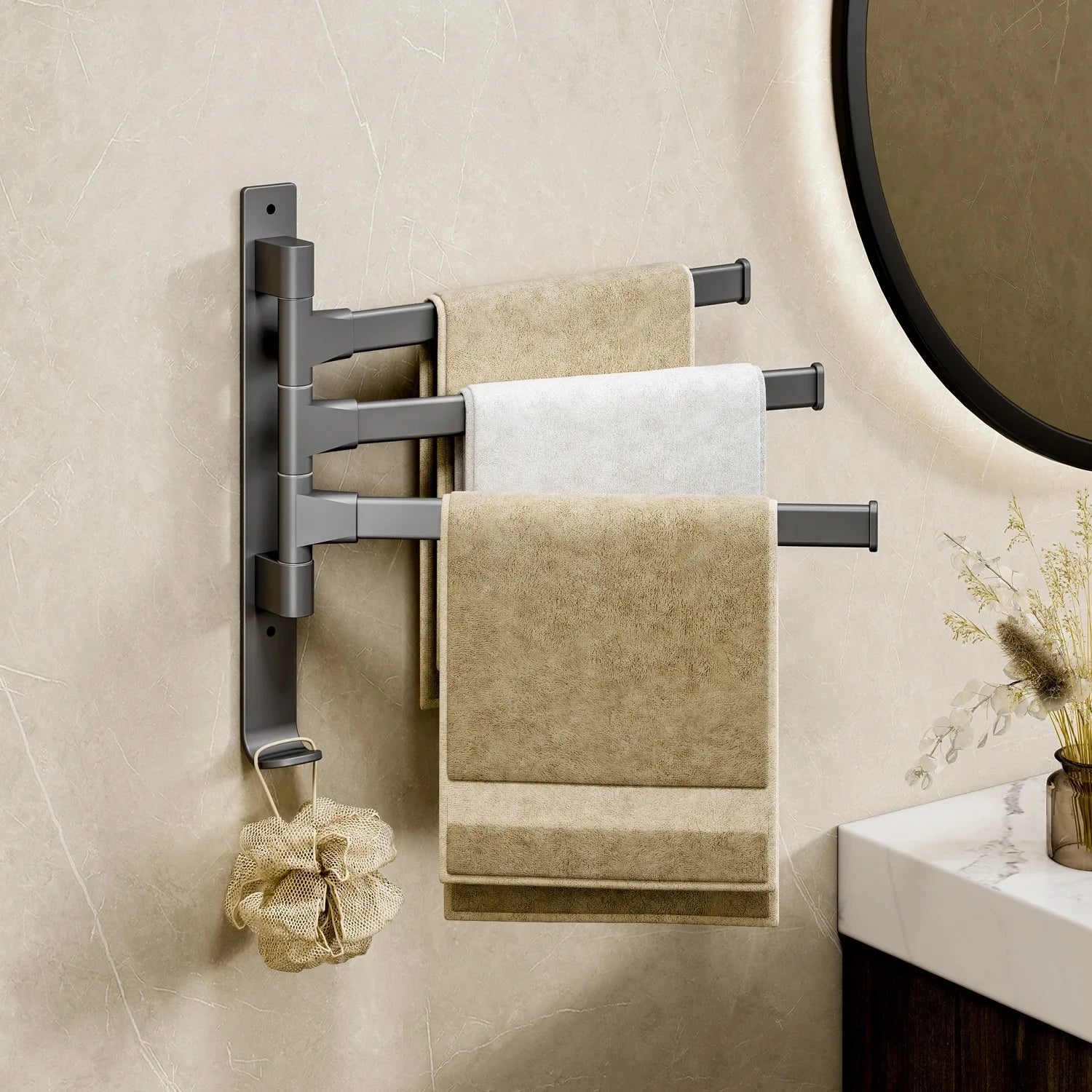 Porte serviette wc ergonomique