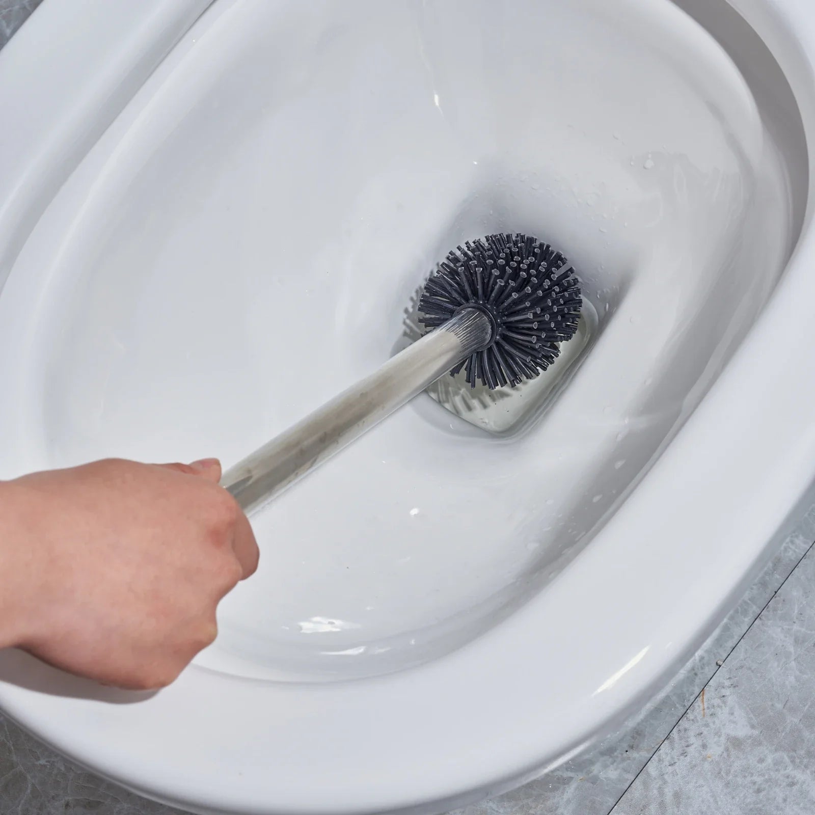 Stainless steel toilet brush
