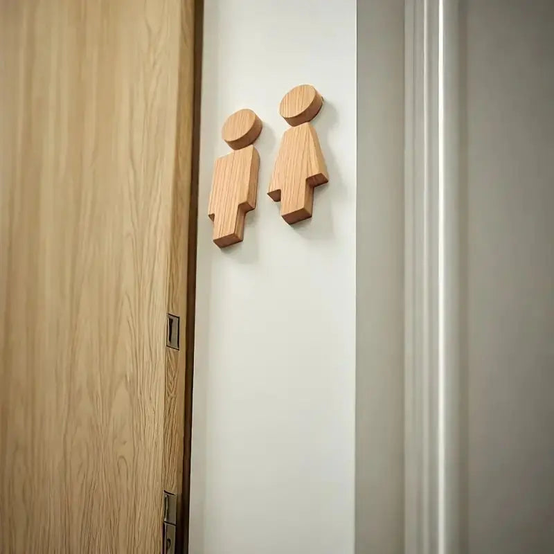 Panneau de toilette en bois