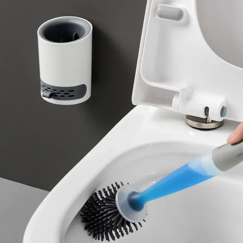Rubber toilet brush