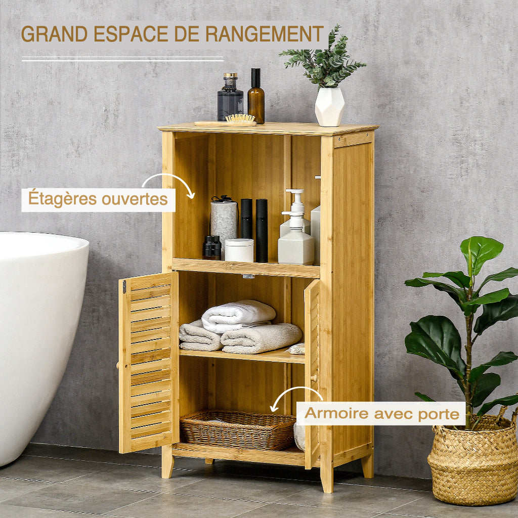 Armoire de toilette bambou