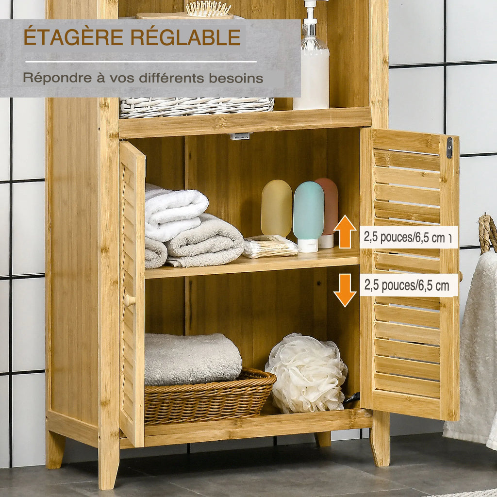 Armoire de toilette bambou