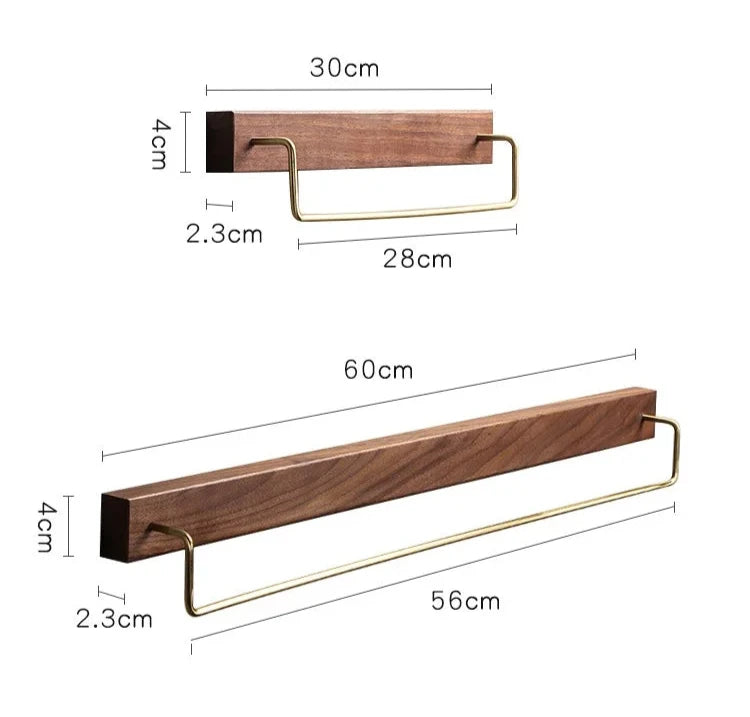 Porte serviette wc en bois