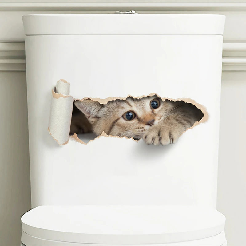 Sticker de toilette chat
