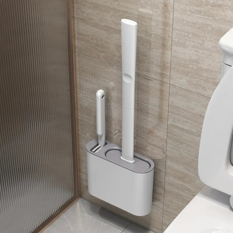 Wall mounted toilet brush