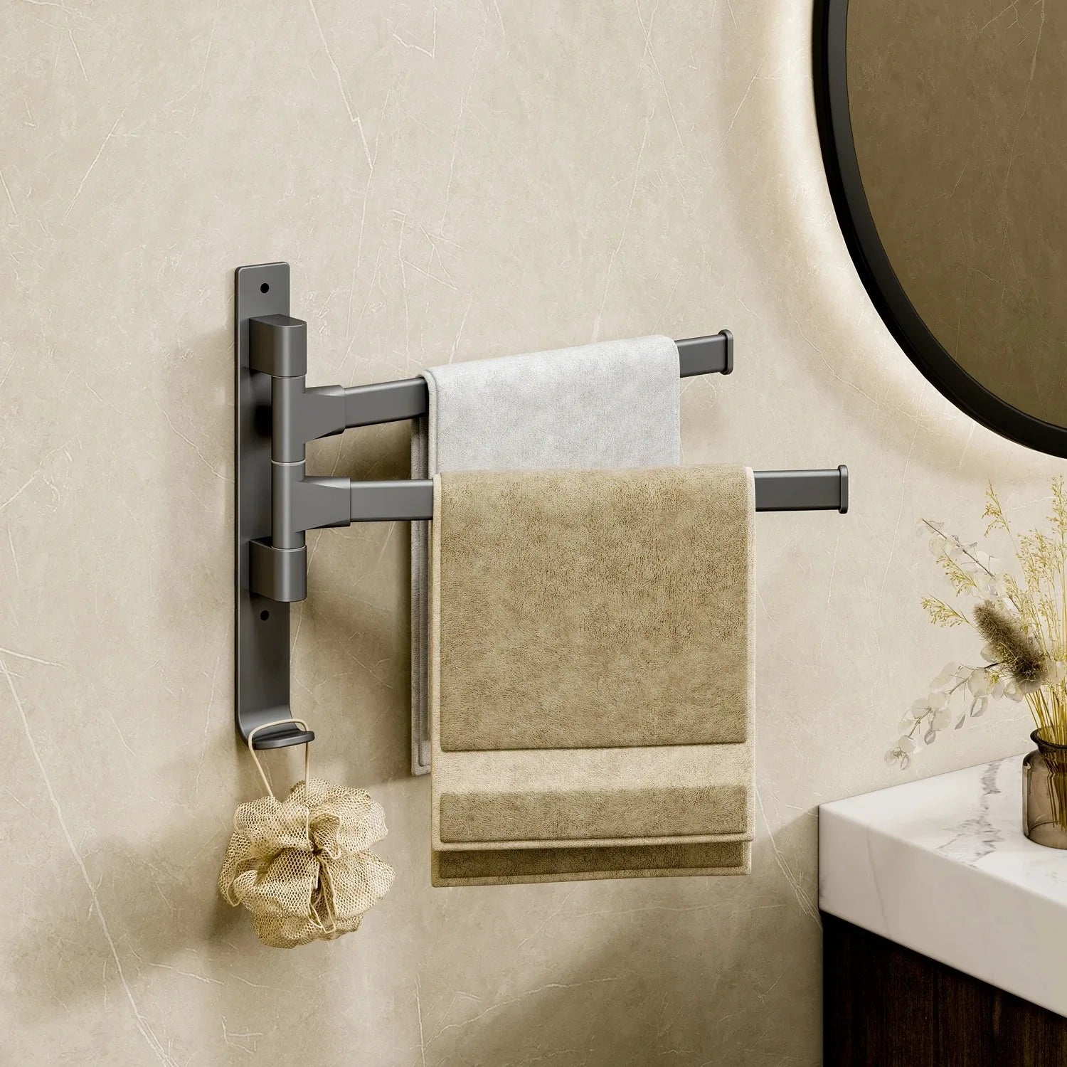 Porte serviette wc ergonomique