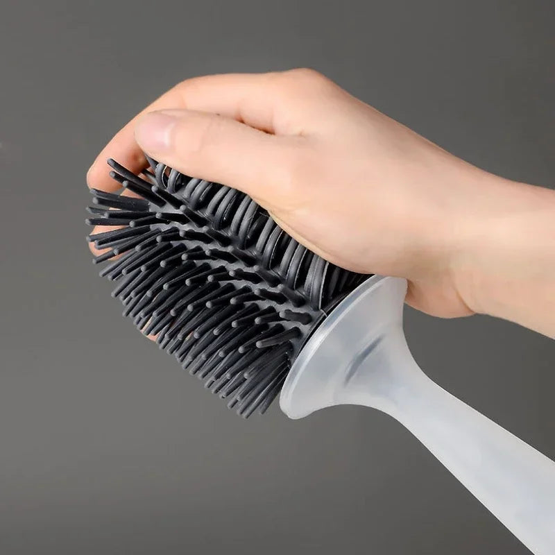 Rubber toilet brush