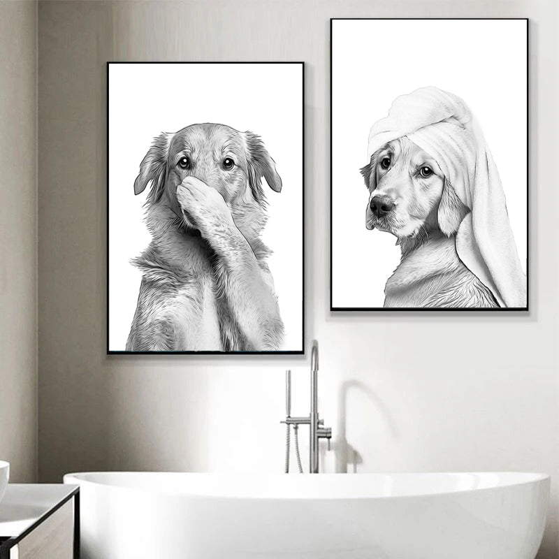 Tableau de toilettes Chien