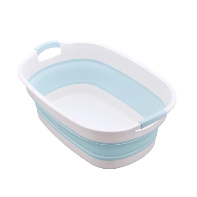 Boutique Bidet Portable Bassine de Douche Bébé Bleu Baignoire Pliante pour enfant