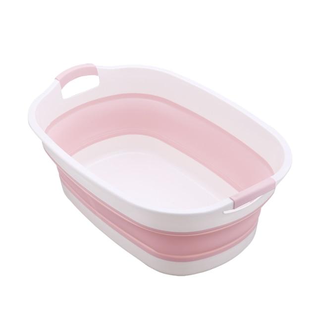 Boutique Bidet Portable Bassine de Douche Bébé Rose Baignoire Pliante pour enfant