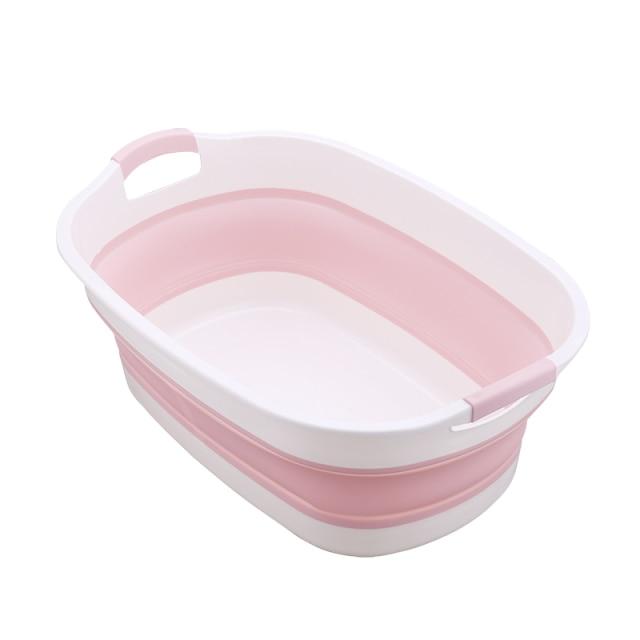 Boutique Bidet Portable Bassine de Douche Bébé Rose Baignoire Pliante pour enfant