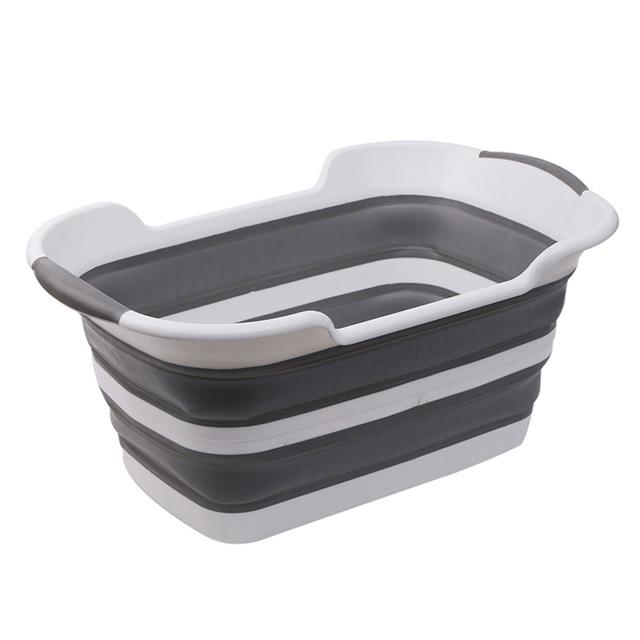 Boutique Bidet Portable Bassine de Douche Bébé Gris Bassine Pliable en Silicone