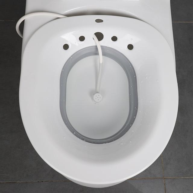 Boutique Bidet Portable Bain de Siège Gris / Avec Pompe Bidet Rétractable