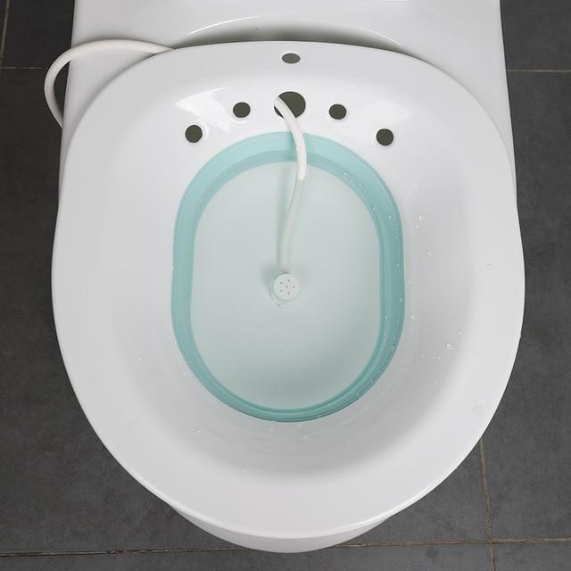 Boutique Bidet Portable Bain de Siège Vert / Avec Pompe Bidet Rétractable