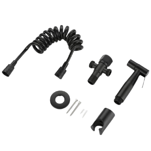 Boutique Bidet Portable Douchette WC Kit Complet Douchette WC Noir Mat