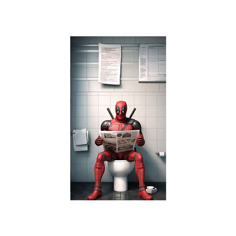 Tableau de toilettes Deadpool
