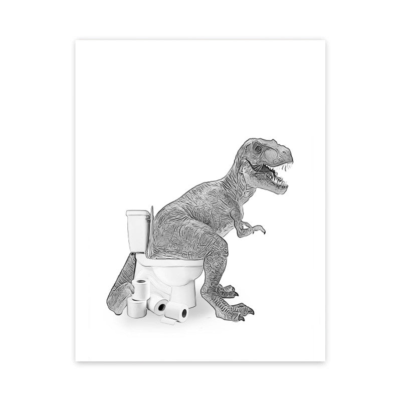 Tableaux de toilette dinosaures