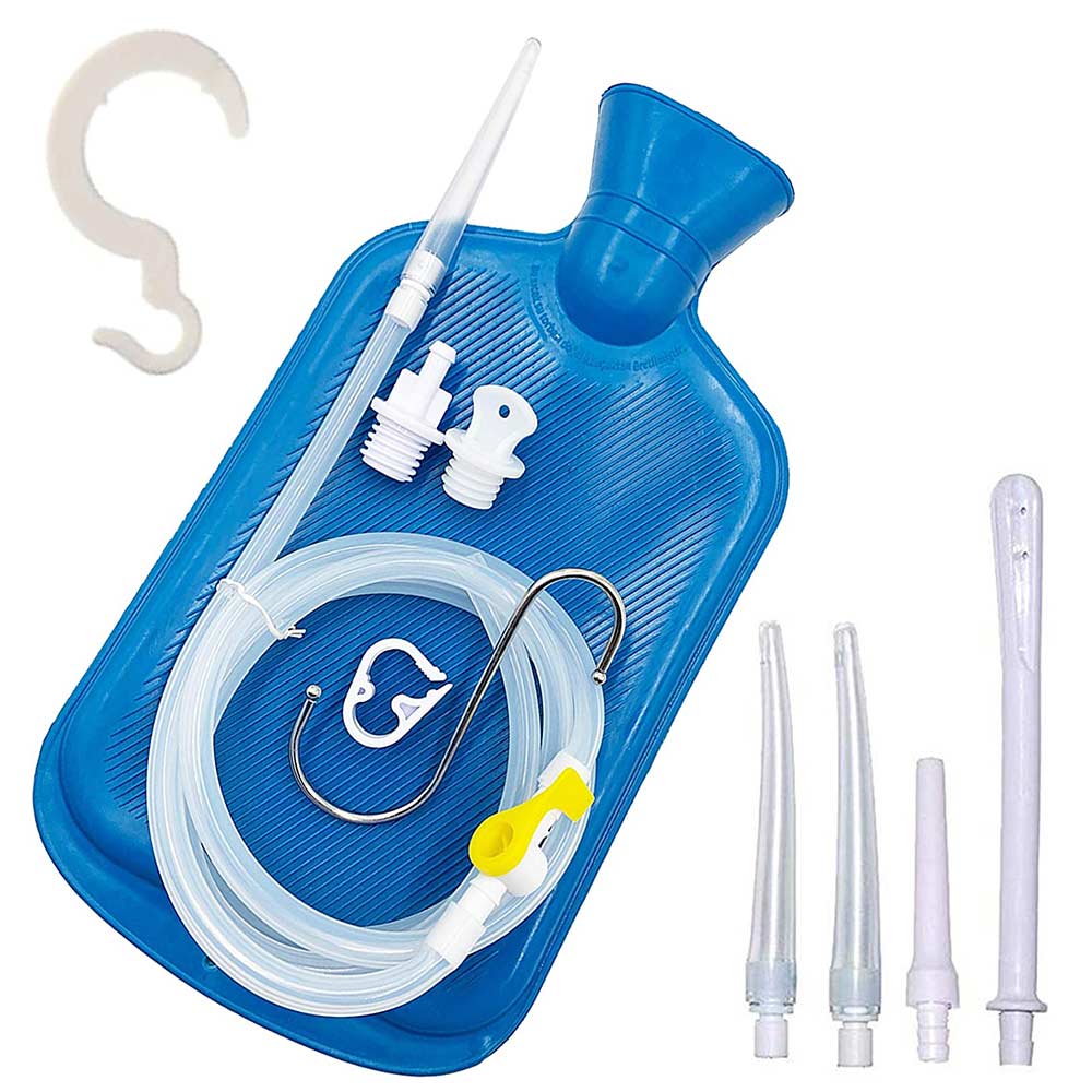 Boutique Bidet Portable Poche à Lavement Bleu Kit Lavement