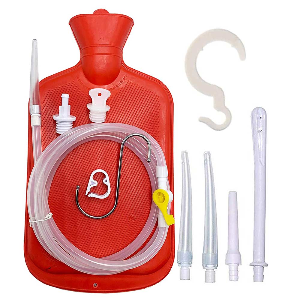 Boutique Bidet Portable Poche à Lavement Rouge Kit Lavement