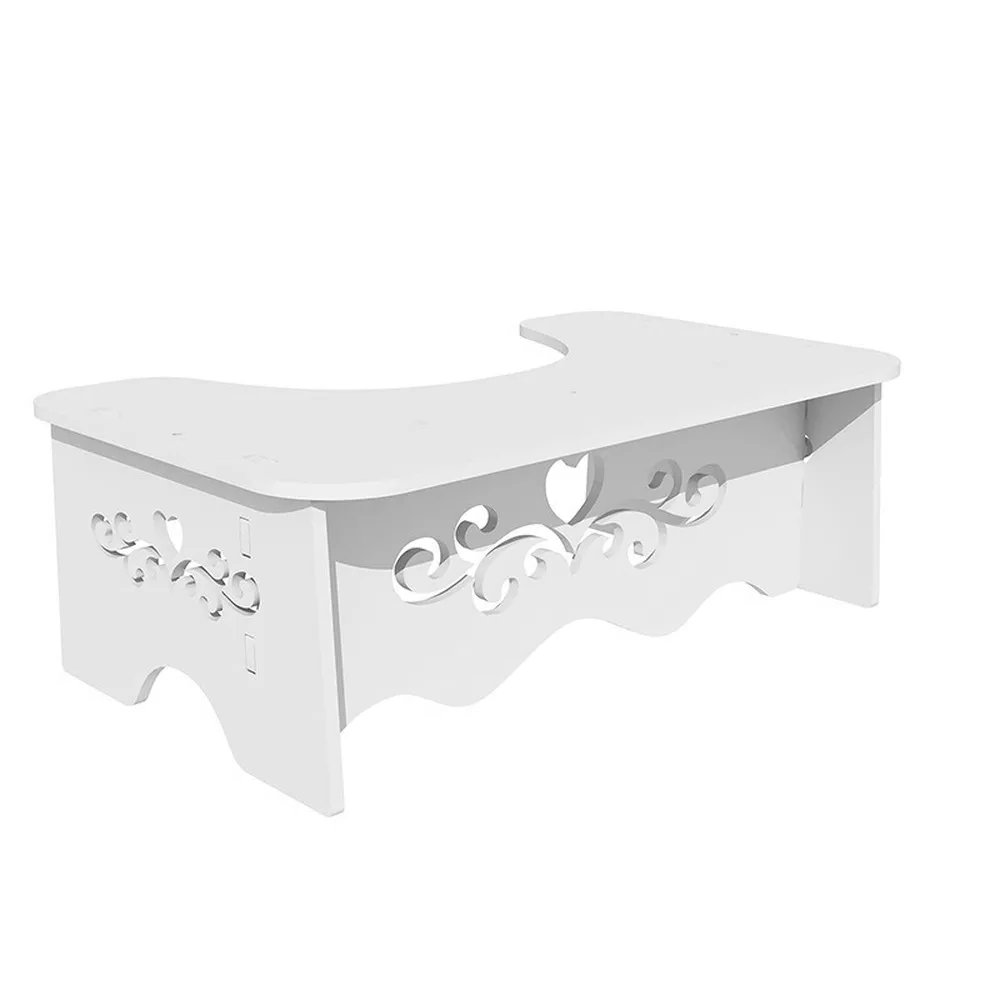 Boutique Bidet Portable Tabouret de Toilette Coeur Marche Pied Toilette en Bois