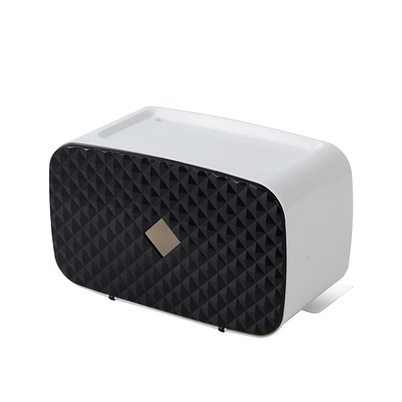 WC DESIGN 0 Noir B 1 Porte Papier Toilette avec Rangement