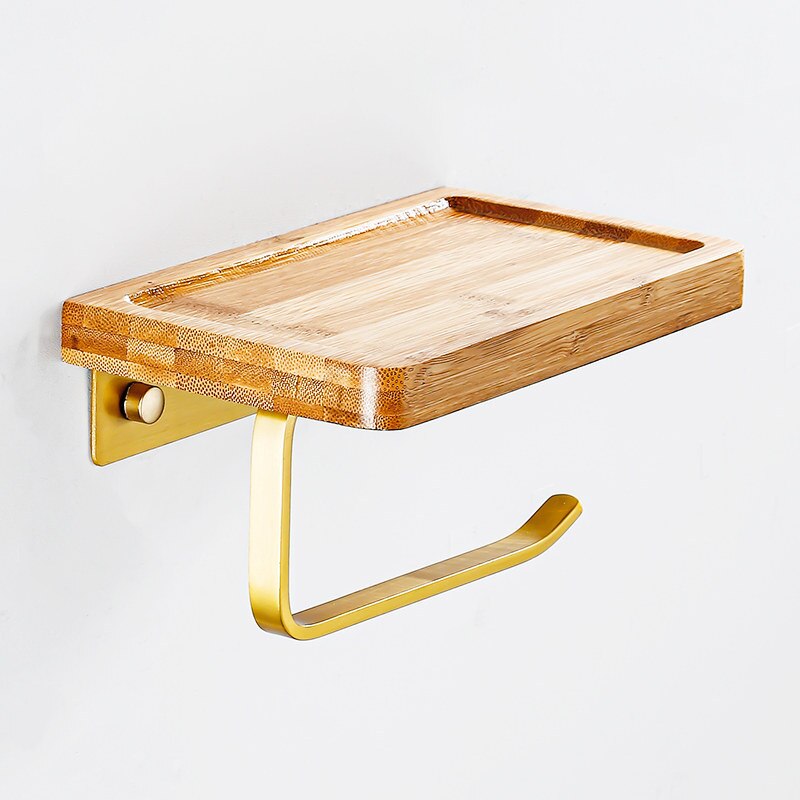 WC DESIGN 0 Porte Papier Toilette Bois Bambou