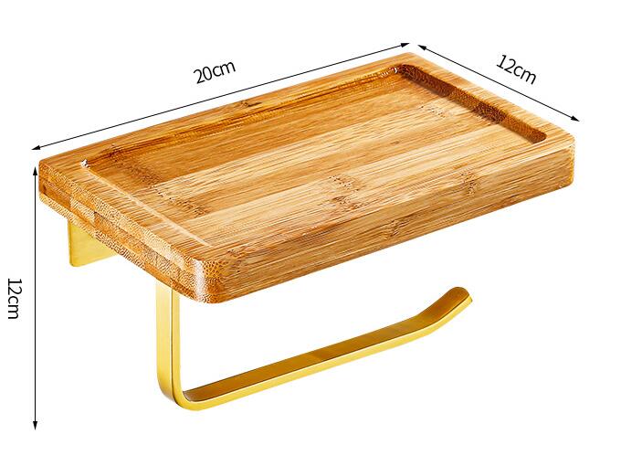 WC DESIGN 0 Porte Papier Toilette Bois Bambou