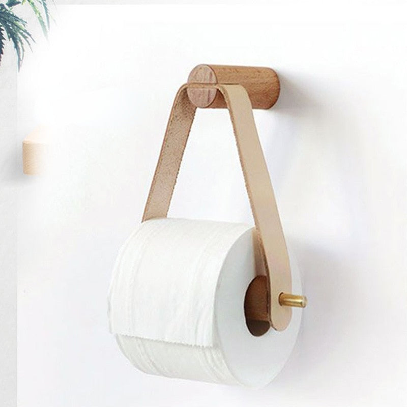 WC DESIGN 0 Blanc Porte Papier Toilette Bois Flotté