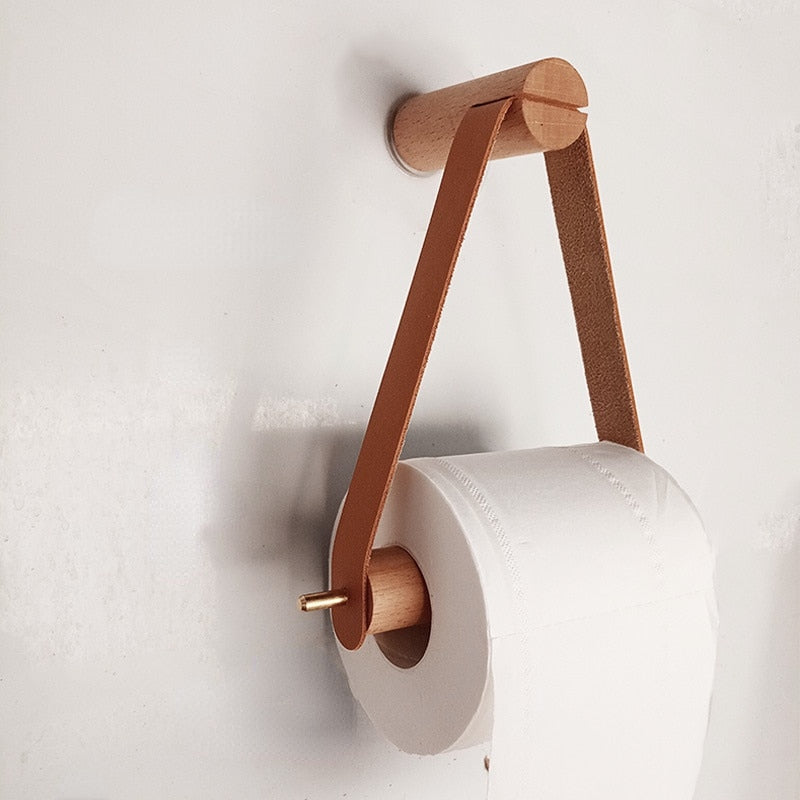 WC DESIGN 0 Marron Porte Papier Toilette Bois Flotté