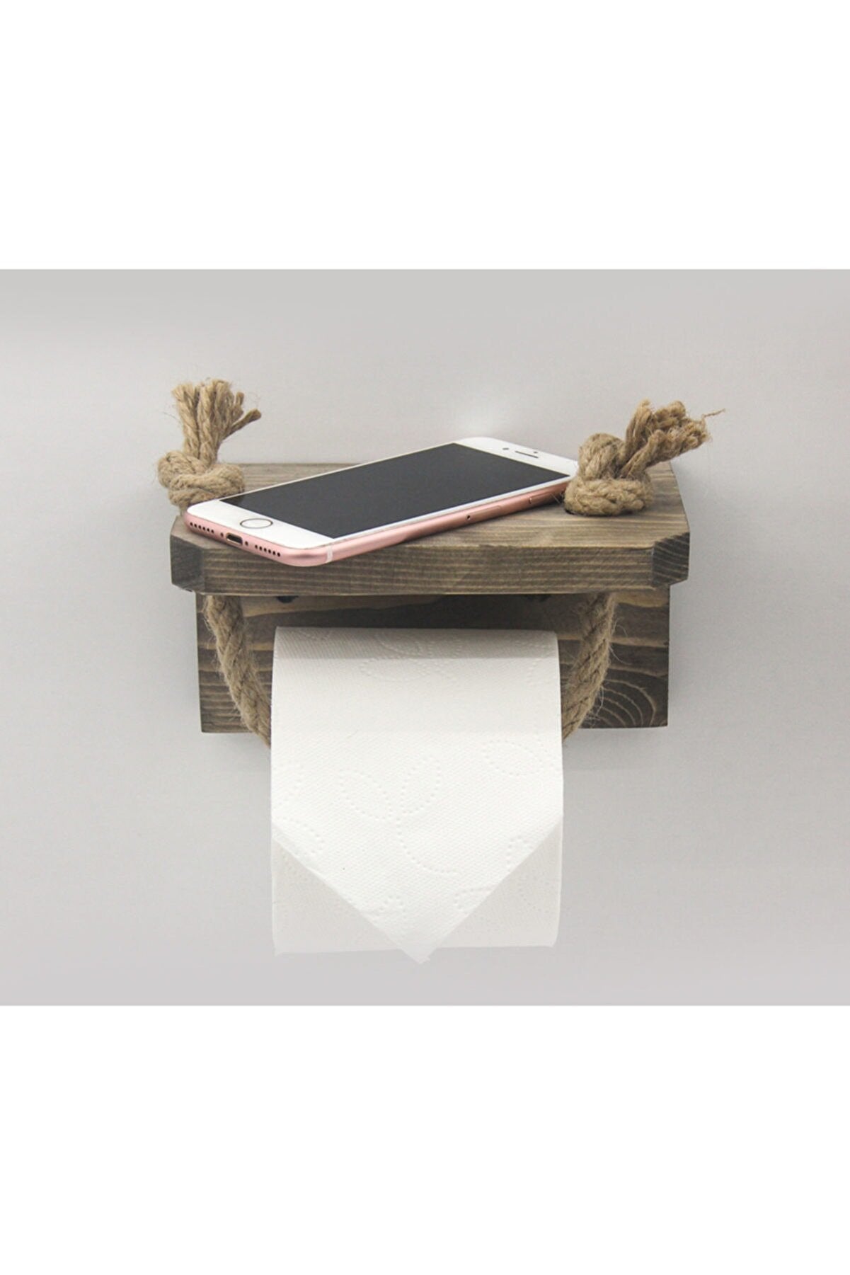 WC DESIGN 0 Porte Papier Toilette Bois Naturel