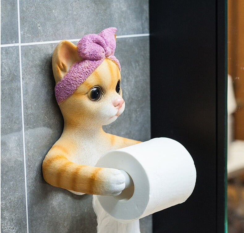 WC DESIGN 0 Porte Papier Toilette Chaton