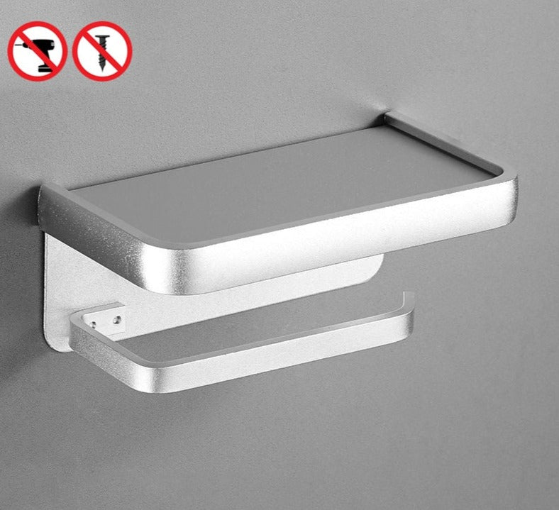 WC DESIGN 0 Argenté Porte Papier Toilette Mural avec support en inox