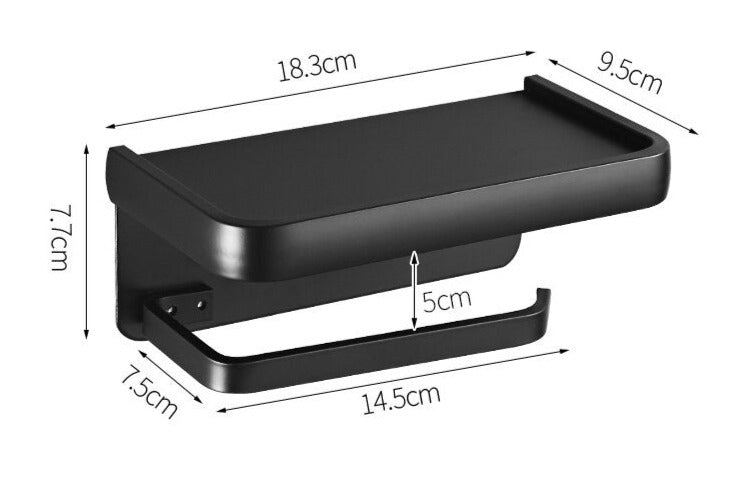 WC DESIGN 0 Porte Papier Toilette Mural avec support en inox