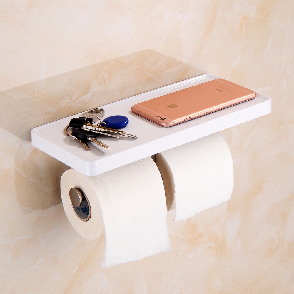 WC DESIGN 0 Blanc Porte Papier Toilette Mural Blanc Design
